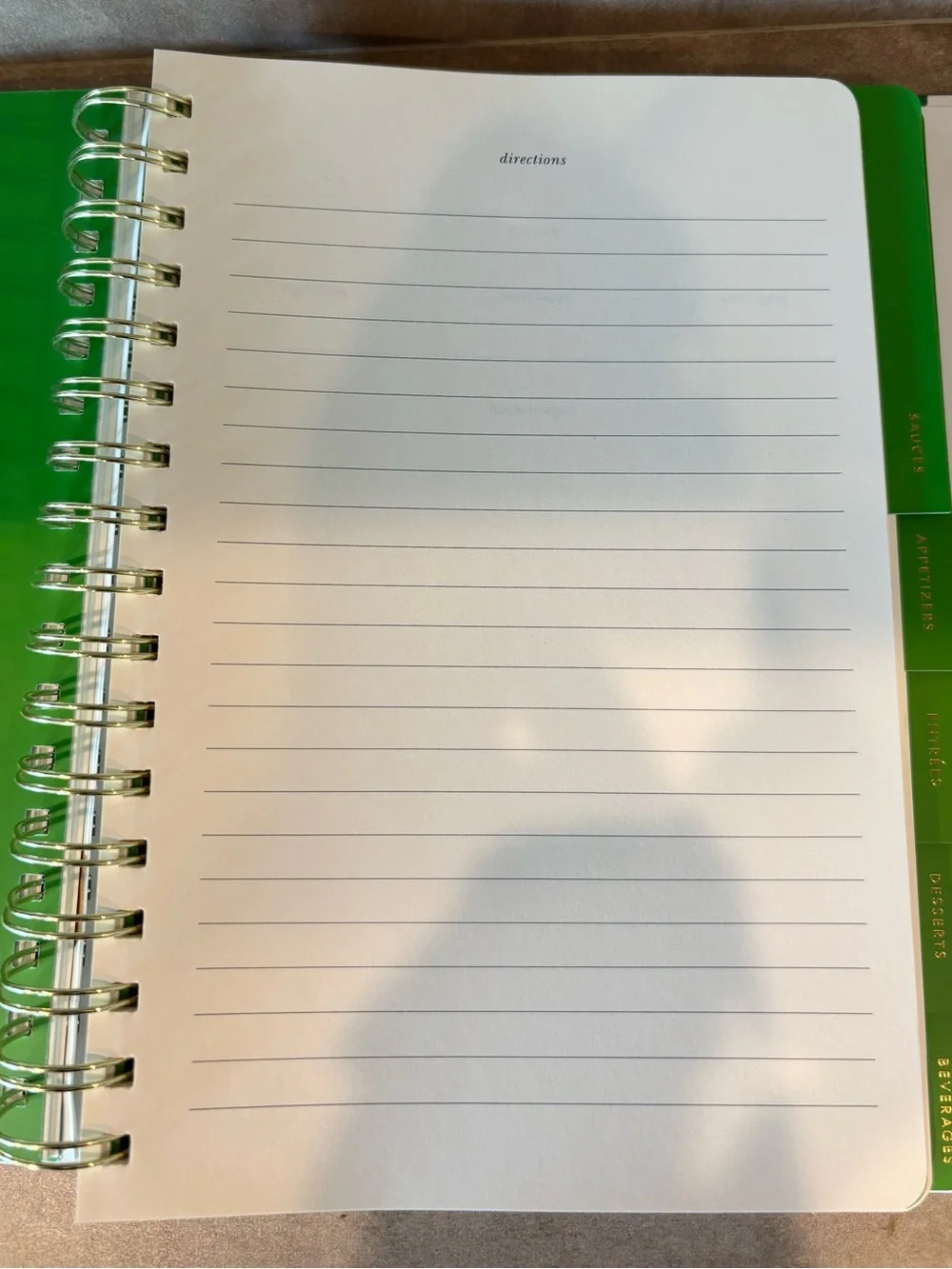 Kate Spade Recipe Book Binder & Organizer White Kitchen Print